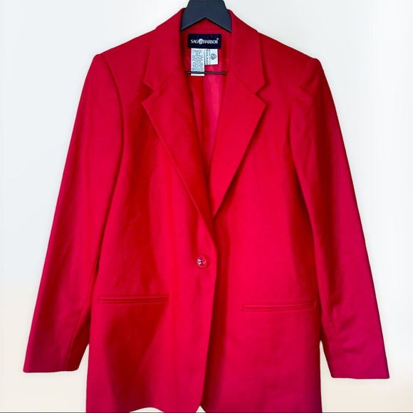 VTG Red Wool Blazer - Picture 3 of 4